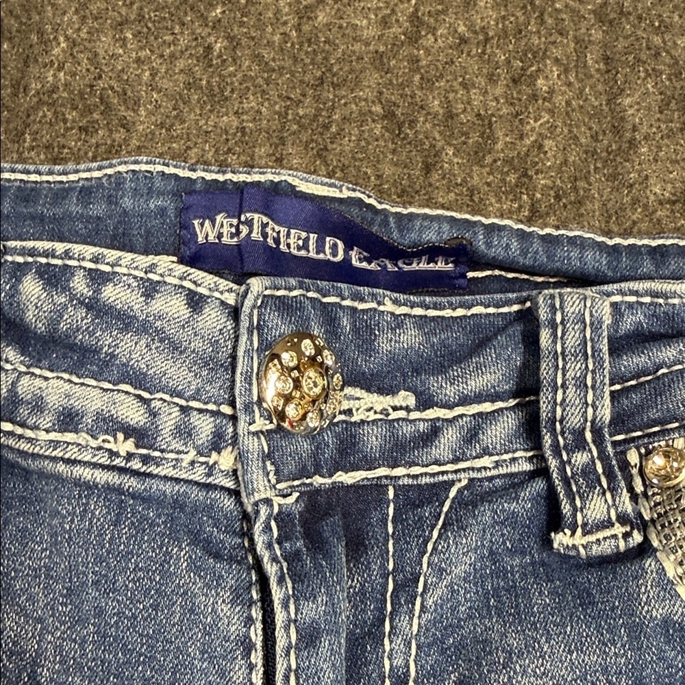 Westfield Eagle Stylish Light Blue Flare Jeans - Picture 9 of 14